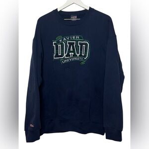 Vintage Jansport Xavier University Dad Collegiate Sweatshirt Crewneck Blue XXL